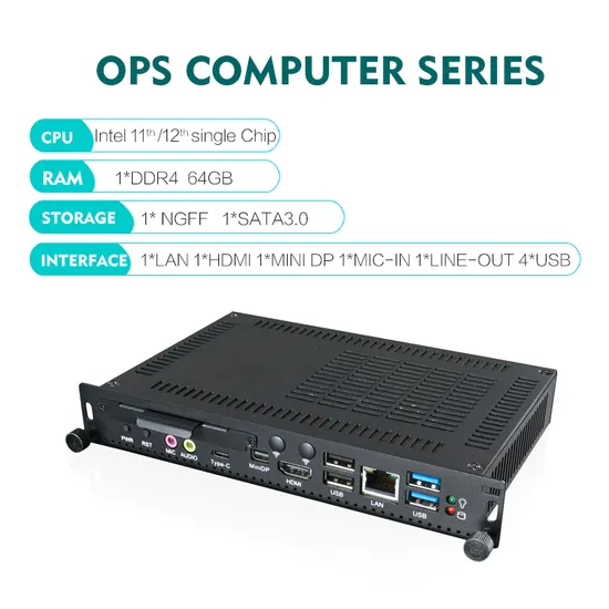 12th Gen Core I3 I5 I7 80 Pin OPS Computer DDR5 Interactive Device OPS Mini PC