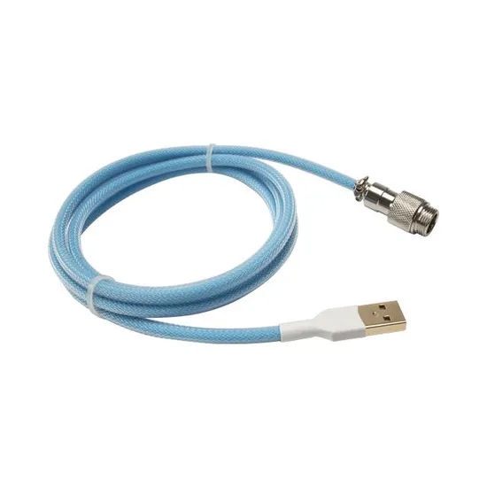 Custom Mechanical Keyboard Cable with Gx12 Aviator Connector, Fits Type-C, Micro, USB-Mini