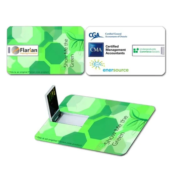 Business Card USB Flash Drive with Custom Logo, 1GB - 16GB, Printing Available