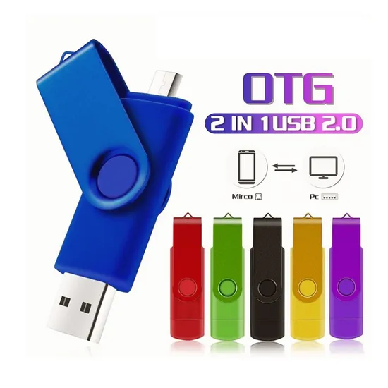Twist OTG USB Flash Drive Swivel USB Pen Drive 128GB /OTG Type USB 2.0/3.0 USB Stick/USB Flash Drives/Pen Drive