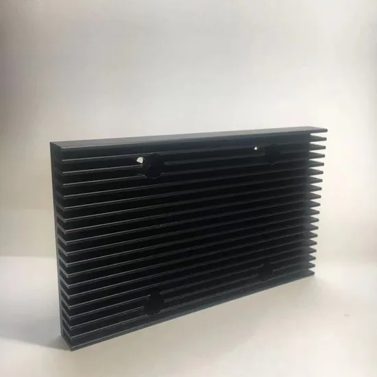 Black OEM High-Power Semiconductor / Power Electronics Fin Aluminum Heat Sink