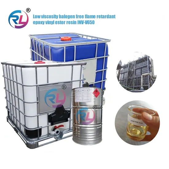 INV-V650 Low Viscosity Halogen Free Flame Retardant Epoxy Vinyl Ester Polyester UV Resin Improve The Adhesion of Glass Fiber for Fish Tank