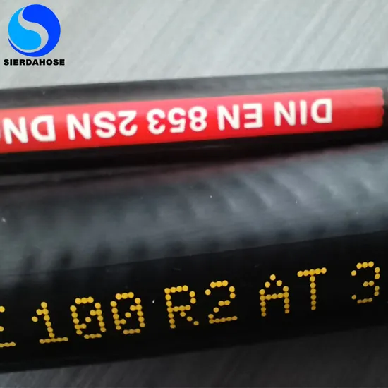 Flexible SAE 100r2/DIN En853 2sn High Pressure Rubber Oil Hydraulic Washing Hose