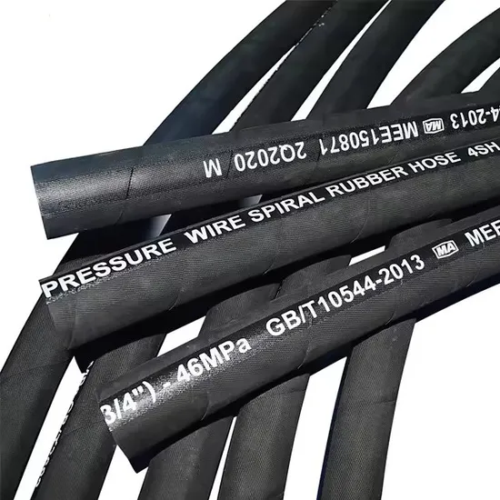 Factory High Quality Steel Wire Braided SAE J517 100r1at R2at 1sn 2sn Hydraulic Hose Rubber Pipe
