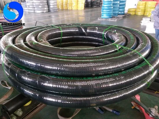 High Performance Large Diameter Rubber 3/4 "-12" Industrial Abrasion and Weather Resistant Rubber Water Suction and Discharge Hose 150 Psi