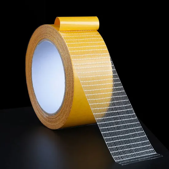 Fiberglass Filament Double Sided Adhesive Tape Backed with Glassine Paper for Door and Window Sealing