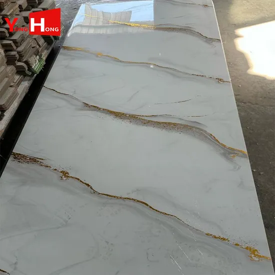 Building Material Aluminium-Cladding UV Wall Board Brown Composite Panel Marble Sheet