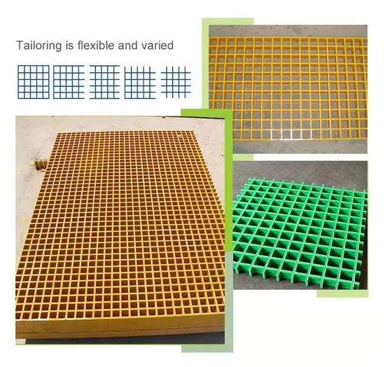 38*38*38 Yellow FRP/Fiberglass Reinforce Mesh Plateform GRP Molded Grating