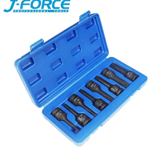 8PCS Material High Quality Socket Features M5-M18 Spline Bit Socket