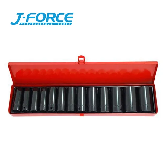 Durable 13PCS Deep Impact Socket Set with 10-32mm Sizes 1/2"