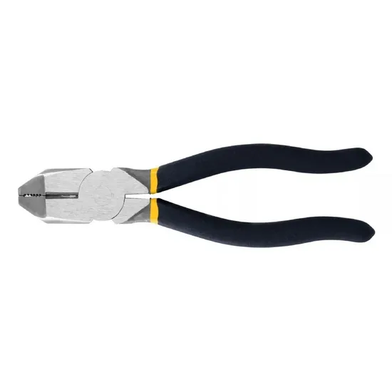 Professional Cr_V High Leverage Labor-Saving Combination Linesman Pliers with Dipped Handles