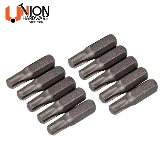 Union Power Tool Accessories CRV S2 Torx Drive Bits Set T6 T7 T8 T9 T10 T15 T20 T25 T30 T40 Screwdriver Bits with Heat Treatment