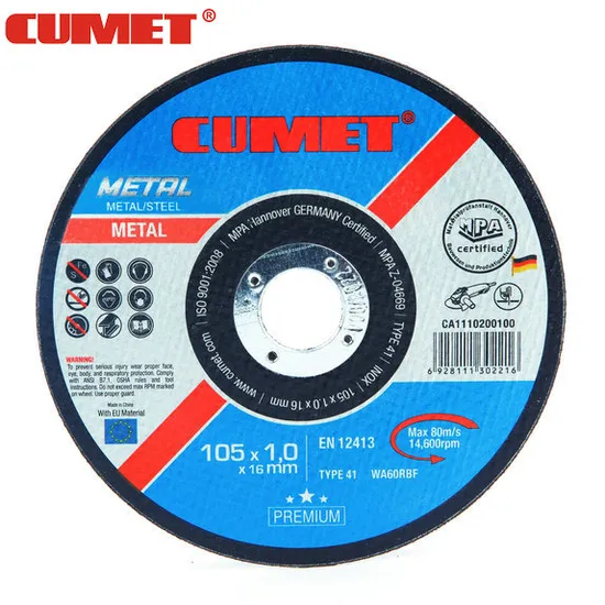 4" Flat Cutting Wheel for Inox in Metal Tin