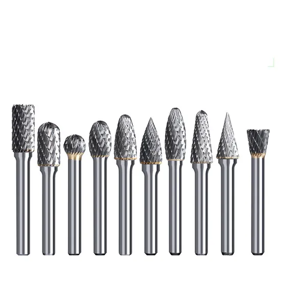 10mm Head Inverted Cone Shape N Cemented Carbide Rotary Files Single Double Cuts