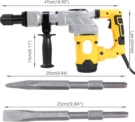 Heavy Duty Electric Jackhammer, Fast Bpm Demolition Tool for Professionals