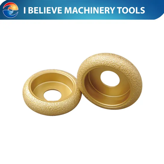 Round Edge Sanding Grinding Disc Grinder Wheel Vacuum Brazed for Marble/Granite/Quartz/Tile