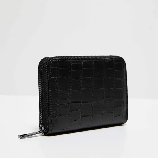 Black Alligator Embossed Classic Wallet