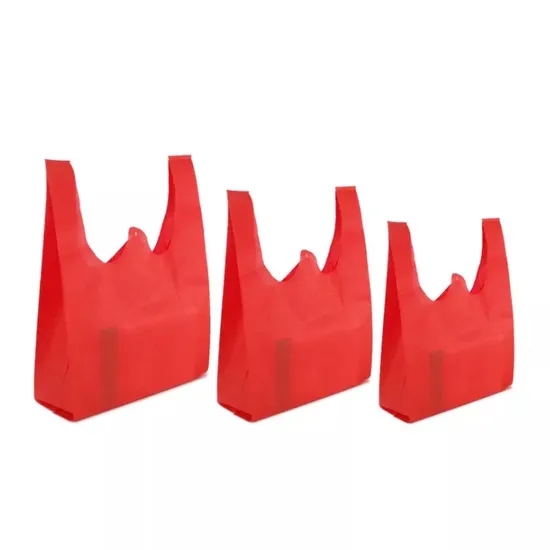 Customize Eco Friendly Fabric Reusable RPET PP Non-Woven T-Shirt Shopping Tote Bags