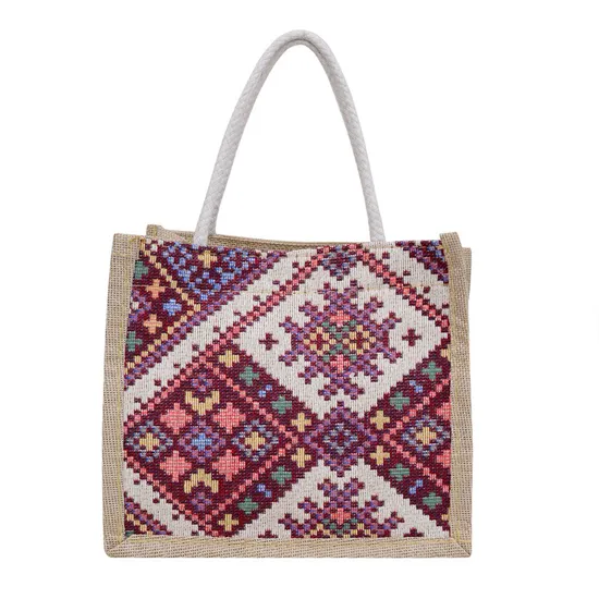 Ethnic Style Summer New Fashion Outing Hand-Held Canvas Bag
