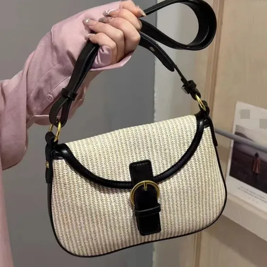 Women′s Woven Small Bag Fashionable and Versatile Underarm Bag