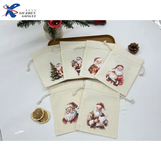 Personalized Drawstring Gift Bags Santa Sacks and Stocking Christmas Gifts Set Christmas Drawstring Bag