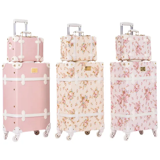 Vintage Handcraft PU Leather Luggage Elegant Valise with Tsa Lock