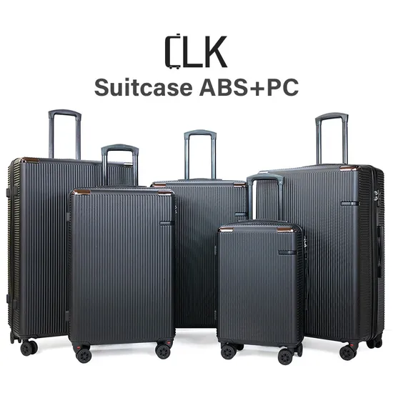 ABS Luggage Travel 5 PCS Detachable Double Wheels Suitcase with Wrap Angle