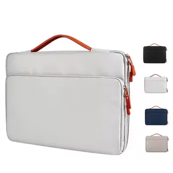 Stylish and Protective Laptop Sleeve with Leather Handle for Various Laptops