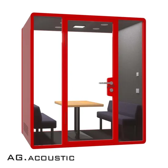 AG. Acoustic Workspace Movable Silence Conference Room Phone Booth with Rounded Corners