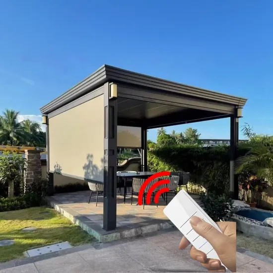 Outdoor Deluxe Adjustable Louvered Roof Aluminum Pergola
