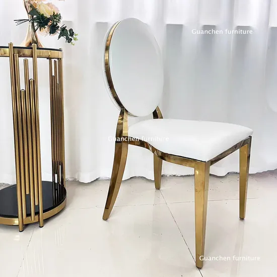 Wholesale Hotel Used Living Room Good Quality Luxury PU Leather Stainless Steel Legs Dining Wedding Chairs