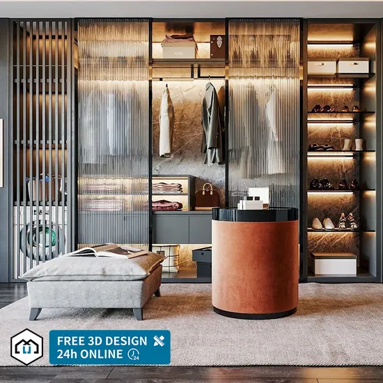 One-Stop Solution 6 Doors Bedroom Wardrobes Walk in Clothes Wardrobe Closet ODM