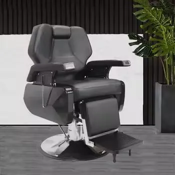 New Hair Salon Chair Can Be Put Down Lying Chair Hair Salon Cutting Black High-End Beauty Shop Special Barber Chair