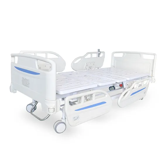 ICU Bed with Electrostatic Spray, ABS Bedside, and Central Control Wheels