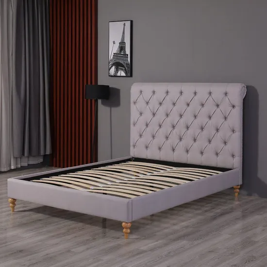 New Huayang Customized Hotel Bed King Size China Wholesale Wooden Furniture