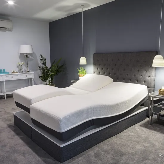 Luxury Bedroom Furniture Electric Adjustable Bed with Mattress and Pillows