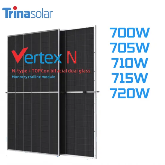 in Stock Trina Vertex Solar Cell Panels 695W 700W 705W 710W 720W N-Type Topcon Monofacial Sun Solar Panel for Home