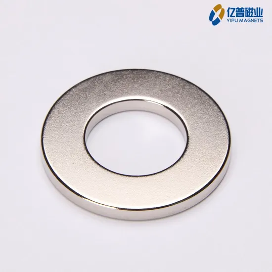 Strong Magnetic Amplifier N33-N35sh Neodymium Permanent Rare Earth NdFeB Motor Ring Magnet for Industrial