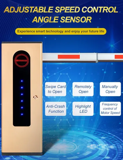6 Meter Parking Boom Barrier Gate with LED