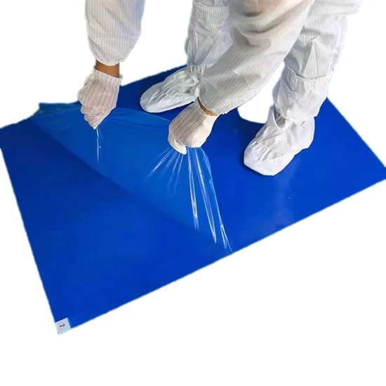 Disposable Anti-Static Cleanroom ESD 30 Layers Blue 24X36 Sticky Mat for Hospital