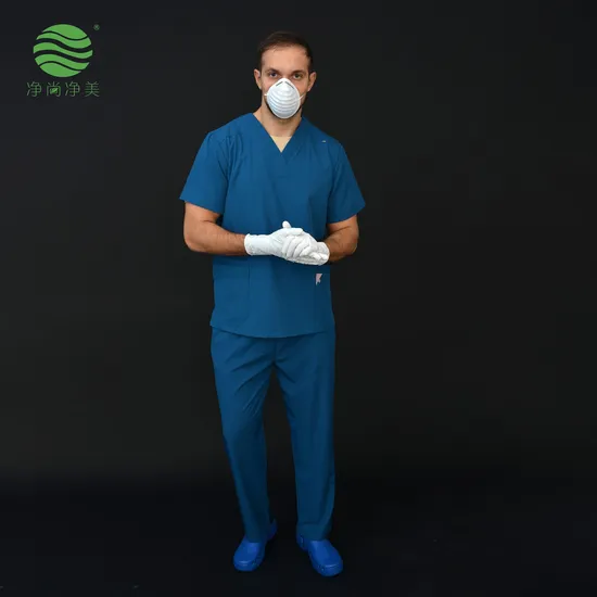 Jsjm1029-1 Suzhou Factory Newly Designed Supplier Nurse Scrub Uniform Protective Suit Men′s