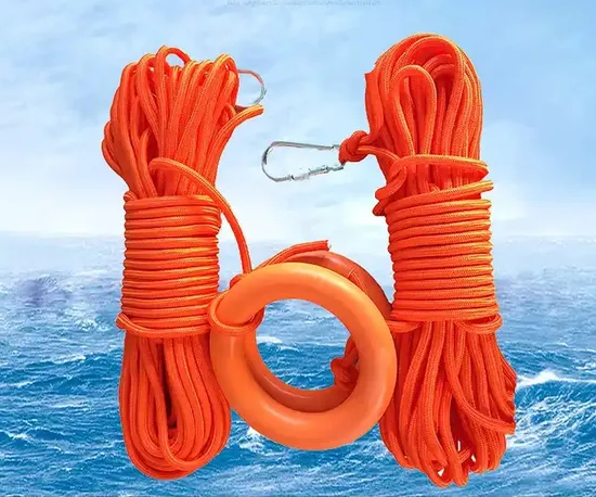 High-Strength Rescue Rope Marine Safety Buoyant Orange Nylon Floating Rope