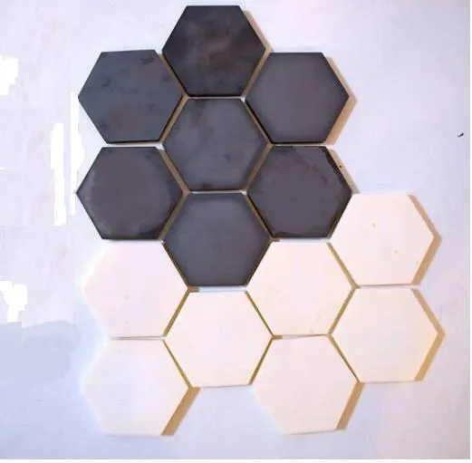 Hexgonal Square Boron Carbide Tiles Boron Carbide Plate B4c Plate