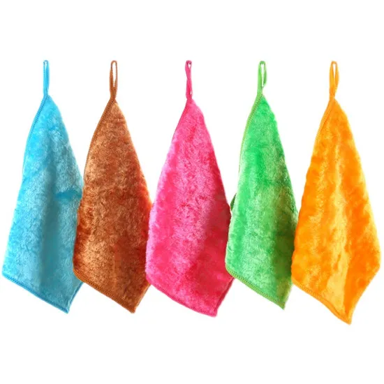 Kitchen Non-Stick Oil Wood Fiber Pot Brush 18*23cm Dishwashing Cloth