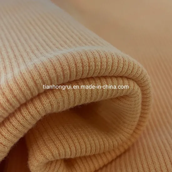 T/C 62%Polyester 33% Cotton 5%Spandex Rib Knitting Fabric for Cuff