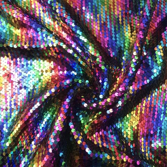 Yigao Textile Dazzle Sequin Fabric Shiny Sequins Fashion Garments Fabric
