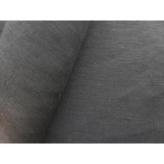 High Fashion 53%Linen 47%Rayon Plain Natural Fabric for Shirt