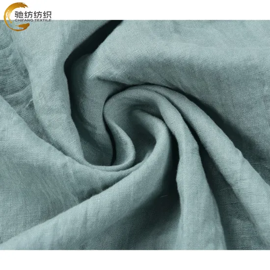 Soft Pure Flax Plain Dyed 100% Linen Fabric for Clothing