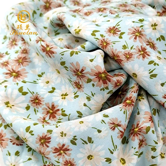 Hot Selling 120GSM 100% Viscose Rayon Printed Fabric for Women′s Dress