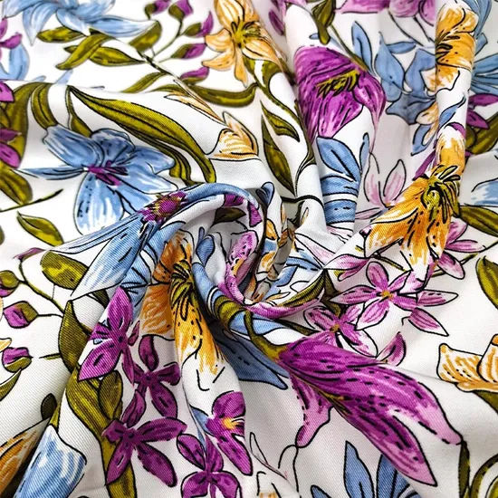 100% Rayon Viscose 30*30 68*68 120GSM Printed Cheap Breathable Easy Care Soil Release Anti Pill Perspiration Wholesale Fabrics